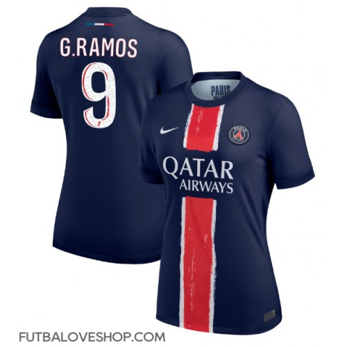 Dres Paris Saint-Germain Goncalo Ramos #9 Domáci pre Ženy 2024-25 Krátky Rukáv